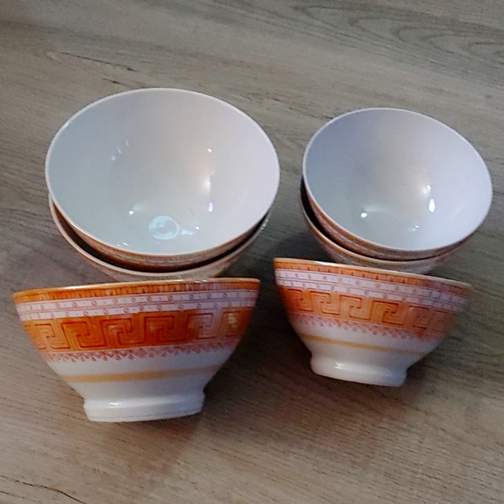 6 rare Liling rice bowls from the 60's